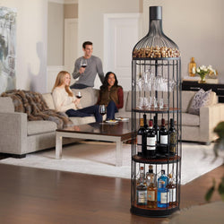 DEMO ONLY Iron Wine Bottle Shelf