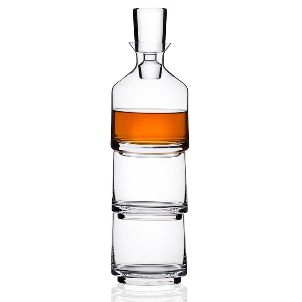 DEMO ONLY Stackable Whiskey Decanter and Glasses Set