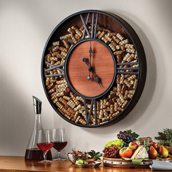 DEMO ONLY Wooden Clock Cork Storage