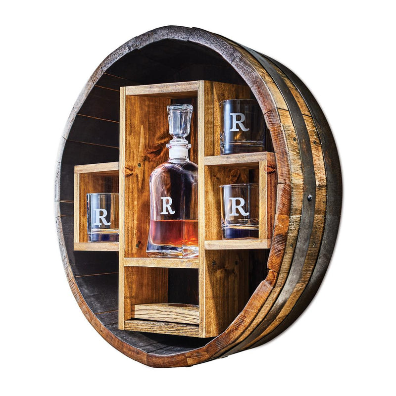 DEMO ONLY Wall Mounted Wine Barrel Shelf