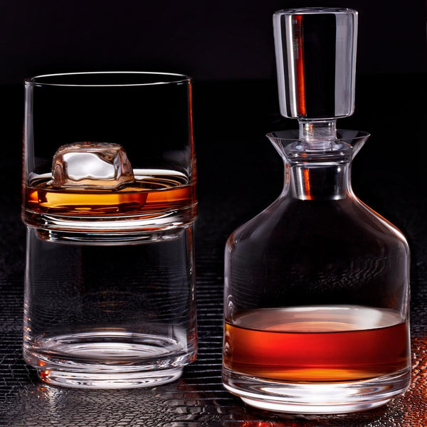 DEMO ONLY Stackable Whiskey Decanter and Glasses Set