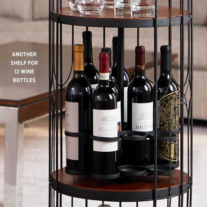 DEMO ONLY Iron Wine Bottle Shelf