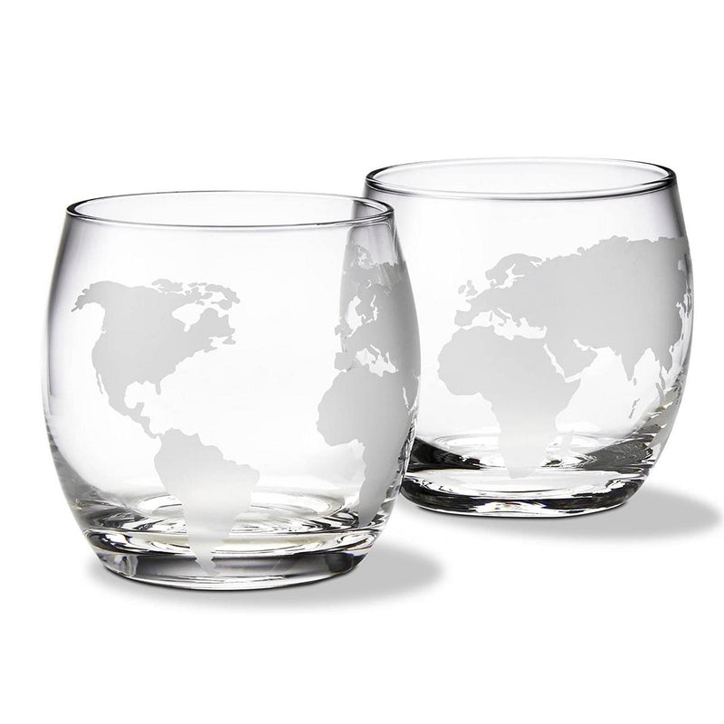 DEMO ONLY Globe Whiskey Glasses and Decanter