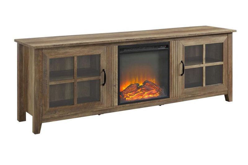 DEMO ONLY Country Style Classic Fireplace Media Console