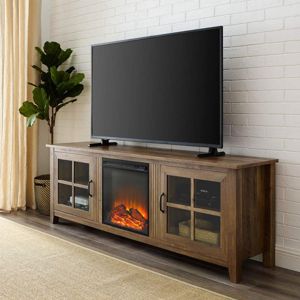 DEMO ONLY Country Style Classic Fireplace Media Console