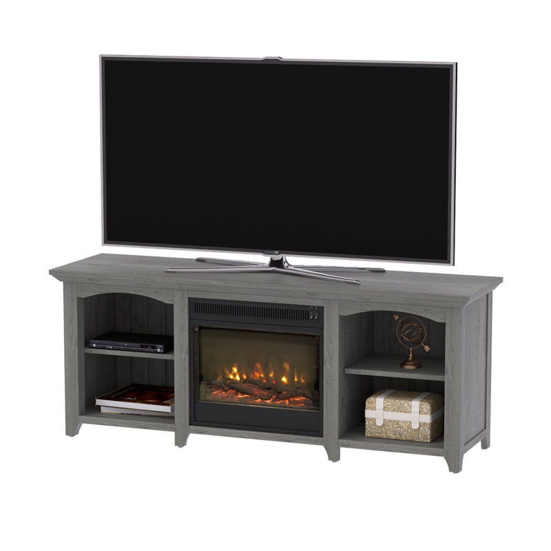 DEMO ONLY Classic Mediterranean TV Stand Fireplace