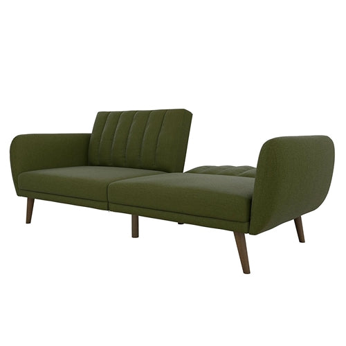 DEMO ONLY Green Upholstered Futon Sofa Bed