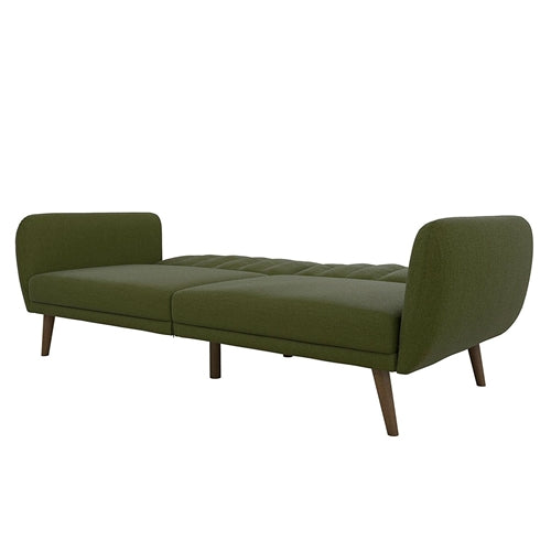 DEMO ONLY Green Upholstered Futon Sofa Bed