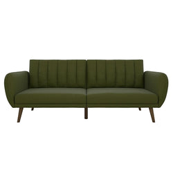 DEMO ONLY Green Upholstered Futon Sofa Bed