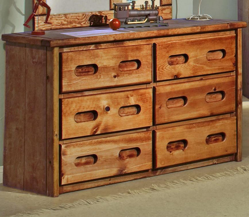 DEMO ONLY Pine Amber Wash Dresser