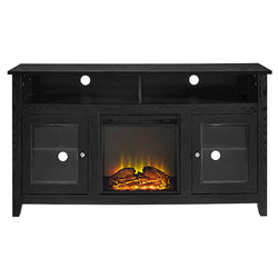 DEMO ONLY Rustic Two Door Fireplace Media Console