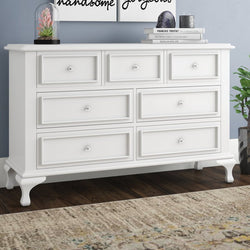 DEMO ONLY White 7 Drawer Dresser